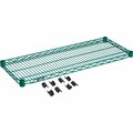 Nexel S1436G Poly-Green Epoxy Wire Shelf 36inW x 14inD S1436GZ